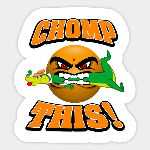 Chomp This! Sticker by BigOrangeShirtShop